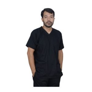 Basic medical scrub suit black