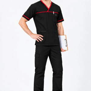 MENS CLASSIC MEDICAL SCRUB NURSING UNIFORM CONTRAST