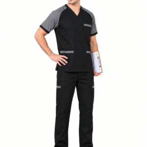 MENS CLASSIC MEDICAL SCRUB NURSING UNIFORM CONTRAST